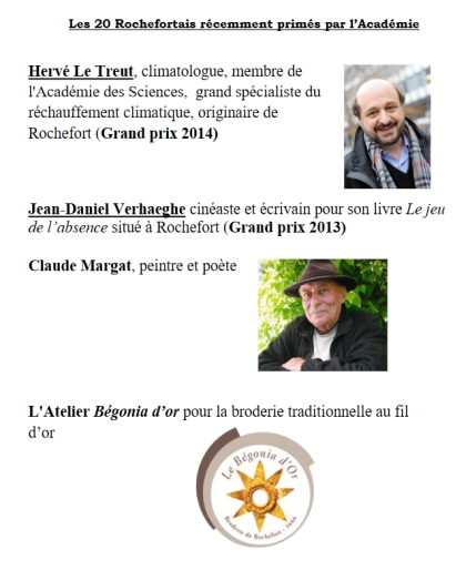 Roccafortis - bulletin de la société de géographie de Rochefort : Les 20 Rochefortais récemment primés par l'Académie